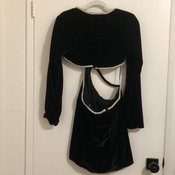PatBO Black Long Sleeve Dress with Silver Accents - Picture 7 of 7